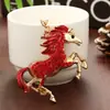 Cavalo do Zodíaco Fofo com Strass Colorido Cavalo Voador 3D Chaveiro Pingente Criativo para Bolsa Animal Presente para o Ano de Nascimento