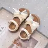 Sandalias Abiertas de Velcro para Niñas 2026 Verano Nuevos Zapatos de Playa con Moño para Niños Mayores