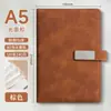 Cuaderno A5 Personalizable con Impresión de Logo, Engrosado con Cierre de Broche, Cuaderno de Oficina para Negocios, Superficie de Cuero Suave, Venta al por Mayor