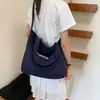 Bolso de Lona Rojo Estilo Coreano Estilo Ins, Bolso Tote con Letras Estilo Simple y Perezoso, Bolso de Hombro de Gran Capacidad para Estudiante y Viajero