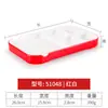Platos de Melamina Roja y Blanca Imitación Porcelana Creativa para Restaurante de Hot Pot, Platos para Comida de Acompañamiento, Platos para Buffet y Barbacoa, Uso Comercial