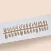 Branco Porcelana Outono Dourado Olho de Gato Textura de Alto Padrão Elegante Estilo Menina Estilo Senhora Madura Iluminador Arte de Unhas Estilo Curto 30-t Unhas Postiças