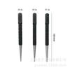 Localizador de punzón para taladrado transversal Localizador de punzón Punzón redondo Punzón para clavos Juego de 3 piezas Negro 1.5/2/3mm
