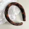 Nova Faixa de Cabeça de Lã com Cabeça de Esponja Retro de Coroa Alta para Outono e Inverno Coreano Acessório de Cabelo Versátil para Lavar o Rosto