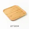 Bandeja de Bambú Completa Rectangular para Hogar Bandeja para Tazas de Té Plato de Madera para Barbacoa Plato para Frutas Plato de Madera Sólida Plato para Pan Estilo Japonés