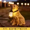 Lanterna Solar Popular para Cachorro Ornamentada Transfronteiriça Decoração para Pátio Externo Jardim Estátua de Resina Artesanato Fábrica
