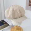 Novo chapéu octogonal simples para todas as estações para adultos, chapéu artístico feminino, proteção solar, chapéu fresco versátil 01
