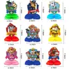 Decoraciones de Panal de Paw Patrol Decoración de Mesa para Fiesta de Cumpleaños Mesa de Comedor Soporte de Exhibición de Panal de Fiesta Base de Panal de Papel Suministros