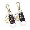 Llavero Artístico Retro de Aleación y Cuero, Accesorio Unisex, Suministro Transfronterizo, Accesorios Personalizados de Cuero para Coche