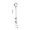 Cuchara pequeña en forma de manzana, cuchara de café de acero inoxidable 304, cuchara y tenedor de postre creativos, cuchara de regalo, tenedor de fruta, cuchara de nido de pájaro