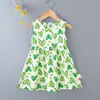 Vestido de Praia Floral Princesa Infantil Algodão Seda 2026 Verão Novo Vestido Regata para Bebê Roupa para Ar Condicionado de Casa