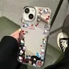 Funda para teléfono con patrón de espejo Hello Kitty electrochapada, adecuada para iPhone 16 Pro Max/15/14/13