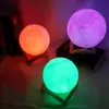 Luz de luna 3D pintada a mano para niños, kit DIY para pintar luz de planeta, luz nocturna luminosa de grafiti, bolsa de materiales, péndulo