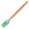 Herramientas para Hornear Sartén Antiadherente Hogareño Desmontable Brocha para Barbacoa Mango de Madera Brocha de Aceite de Silicona Brocha de Silicona para Hotcakes Haya