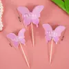 Decoración para Pastel Feliz Día de las Madres 2026 Mariposa 3D de Doble Capa Cinta de Cumpleaños para Mamá Lazo Insertar para Hornear