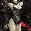 """Peônia Sob a Lua" Desejo Puro Lingerie Sexy Abertura Inferior Renda Uniforme Conjunto Tentação qqny Uniforme Sedutor para Flertar"""