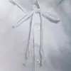 Camisa de Uniforme Jk de Color Sólido sin Corbata Lazo Cuerda de Corbata para Mujer Accesorio de Traje de Marinero Cinta