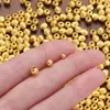 Contas de Transferência Olho de Gato em Cobre Escovado, Contas Redondas Facetadas, Contas Espaçadoras para Pulseira DIY Feita à Mão, Acessórios para Joias Atacado