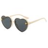 Armazón de Gafas para Niños Estilo Coreano Gafas de Sol Anti-UV para Niños Gafas de Sol para Niñas Moda Trendy Forma de Corazón Abejita