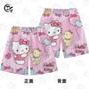 Pantalones Casuales de Dibujos Animados Lindos Kt Hello Kitty de Venta Caliente Transfronteriza Estampado 3D Versátiles Modernos Ajustados Cinco Cuartos