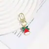 Série de Natal Desenho Animado Fofo Pingente de Chave com Gotejamento de Óleo Chaveiro de Mochila de Escola Árvore de Natal Acessórios de Chave DIY