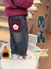 Pantalones de Mezclilla Suave con Forro de Felpa para Niñas para Otoño e Invierno, Ropa de Invierno Casual Engrosada para Niños, Ropa Exterior Elegante para Bebés