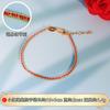 Prata Esterlina S925 Banhado a Ouro Corda Vermelha Estilo Nacional Pulseira Trançada Pulseira Fina de Corda Vermelha da Sorte Estilo Chinês
