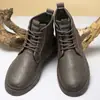 Zapatos de caña alta para hombre, Nuevo estilo británico, Versátiles, Modernos, Cómodos Botas Martin, Zapatos de cuero para hombre con suela gruesa antideslizante para exteriores, Zapatos para hombre