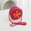 Bolsa Nueva de Paja para Niños de Primavera y Verano Billetera de Girasol con Monedas Tapa abatible Bolso Cruzado Pequeño de Moda para Niña de Viaje y Playa