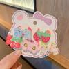 Anillo para el cabello de color fluorescente para niños, linda banda de goma para el cabello con dibujos animados, cuerda para el cabello, pequeño accesorio para el cabello con cola de caballo