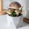 Simulación hexagonal hongo maceta hogar pequeño fresco creativo adornos accesorios para fotografía decoración de interiores simulación bonsái