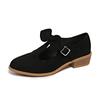 Sapatos Femininos de Tira Cruzada para Comércio Exterior Transfronteiriço, Sapatos de Estudante com Bico Redondo, Sapatos Planos Femininos, Sapatos de Primavera e Outono, Sapatos Femininos de Fábrica 9514