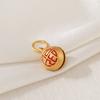 Guochao Sha Campana de Tigre Dorado Accesorios Tejidos Joyería Pulsera Accesorios Chapado en Cobre Dorado Esmalte Cuentas de Cubo Cuentas