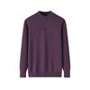 Suéter de cachemira de color puro para hombre con cuello medio alto, punto nido de abeja, top medio abierto, moda masculina, suéter holgado, suéter grueso