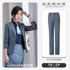 Traje de negocios azul zafiro Four Seasons para mujer, sin planchado, para hombre, para banco, para trabajo, traje de vestir
