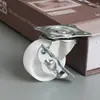 Ruedas de PP blancas para muebles de 1 pulgada - 3 pulgadas rueda direccional blanca Universal con freno rueda de plástico rueda pequeña rueda móvil venta al por mayor