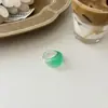 Anillos de Resina Europeos y Americanos Degradados para Mujer, Anillos Multicolor Exagerados de Nicho Transfronterizos, Anillos para el Dedo Índice, Accesorios de Joyería