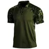 Moda masculina casual europeia e americana transfronteiriça camiseta gola polo zíper manga curta camiseta de comércio exterior masculina