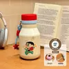 Nueva taza térmica de acero inoxidable 316, con un diseño creativo y artístico, perfecta para estudiantes, con un estilo de taza de leche portátil, lindo y adorable.
