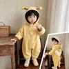 Ropa de Bebé para Primavera y Otoño Niños y Niñas Bebé con Gorro Lindo Súper Adorable Mono de Doble Capa Cierre Cortavientos Mono Ropa de Abrigo
