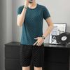 Traje Deportivo Casual para Hombre Seda de Hielo Manga Corta Verano 2024 Nuevo Pantalones Cortos Estilo Coreano Ropa de Marca de Moda Estilo Moderno