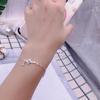 Pulsera de Plata 925 para Mujer Pulsera de Celebridad de Internet Estudiante Novia Estilo Coreano Simple Ins Diseño de Nicho Joyería de Mano Personalizada