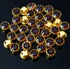Pedras de Strass de Vidro Cristal para Costura à Mão, Pedras de Strass com Borda Decorativa Anti-Risco, Botões, Abotoaduras, Materiais de Acessórios para DIY de Vestido de Casamento, 36 Peças