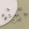 Patrón de Hojas Retro Plata de Tíbet Cuentas de Aleación de Agujero Grande Cordón de Cuerda 7mm Tallo Tallo Tallo Cuentas de Plata de Tíbet Joyería DIY