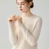 Malha feminina de gola redonda, nova coleção outono e inverno 2026 da Coreia, suéter simples e versátil, pulôver para usar no dia a dia, camada base