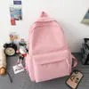 Bolsos de Nuevo Estilo para Mujer 2025 Bolso de Lona de Color Sólido Simple Estilo Ins K Versátil Gran Capacidad Mochila Casual Bolso de Estudiante