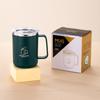 Taza de acero inoxidable 304 de doble capa con escala de café y leche, taza con aislamiento creativo, taza de agua de estilo japonés, regalo