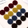 Otoño e Invierno Tela de Alta Gama Terciopelo Botón Redondo Parche DIY Accesorios para Sombreros y Tocados Materiales para Accesorios