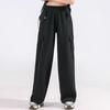 Calça Casual de Seda Gelada de Verão para Meninas 2025 Nova Roupa de Trabalho de Verão para Crianças Grandes Calça Longa Solta de Perna Larga para Mulheres