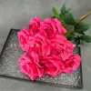 Flores Artificiales con 9 Cabezas de Rosa en Forma de Diamante, Adecuadas para Decoraciones de Hotel y Restaurante, Arreglos de Pasillo, Montajes de Boda y Decoraciones de Escenario
